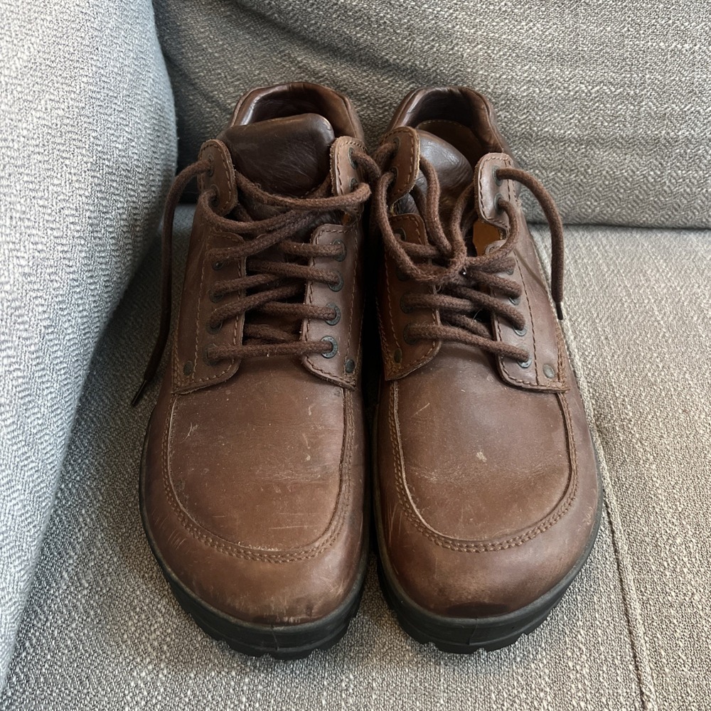 Birkenstock Unisex Size 44 Brown Leather Lace-Up Chukka Ankle Boots GERMANY